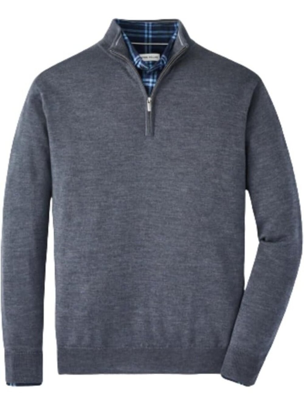 Peter Millar Autumn Crest Merino Wool Quarter Zip Sweater Charcoal ( XL )
